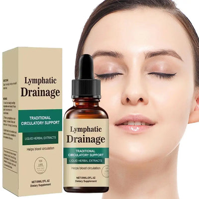Lymphatic Drainage Drops 59ml, Natural Herbal Liquid Supplement for Circulatory Support, Easy-to-Use for Men & Women